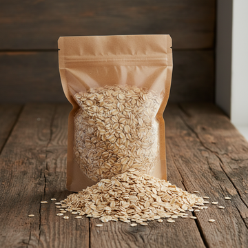 Whole Grain Rolled Oats in kraft bag