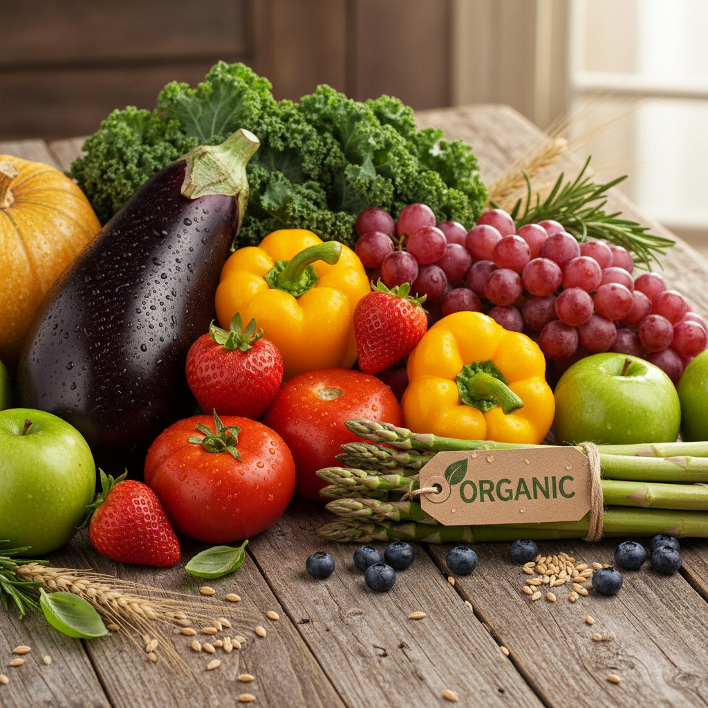 Seasonal and Organic Produce - Fresh organic fruits and vegetables
